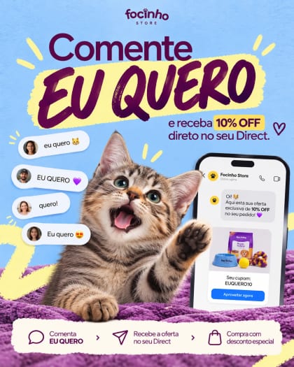 Post Focinho: comente EU QUERO
